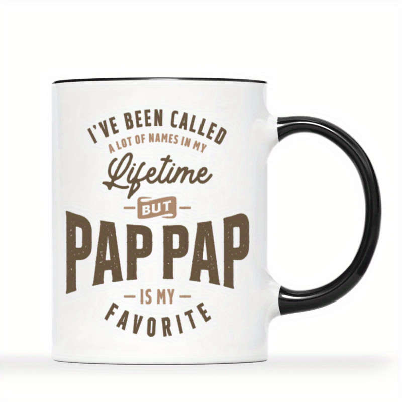 1pc 11oz   is   ceramic coffee mug ideal gift for grandfathers dishwasher safe reusable   family   and birthdays details 1
