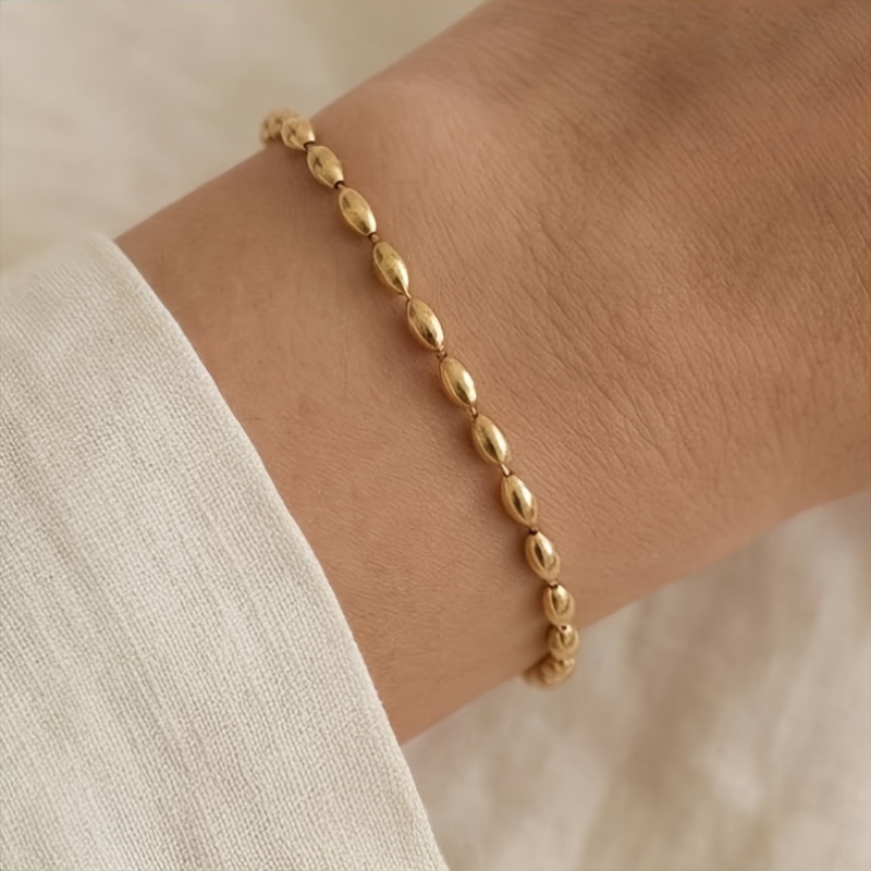 Men's & Women's 18K Gold Plated Adjustable Bracelet, Classic Design