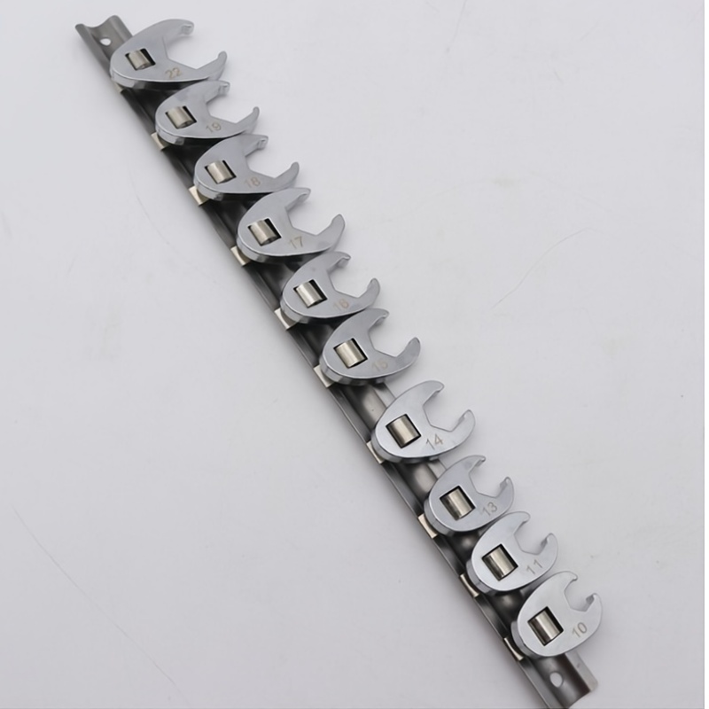 10-In-1 Wrench Set with Interchangeable Head Design