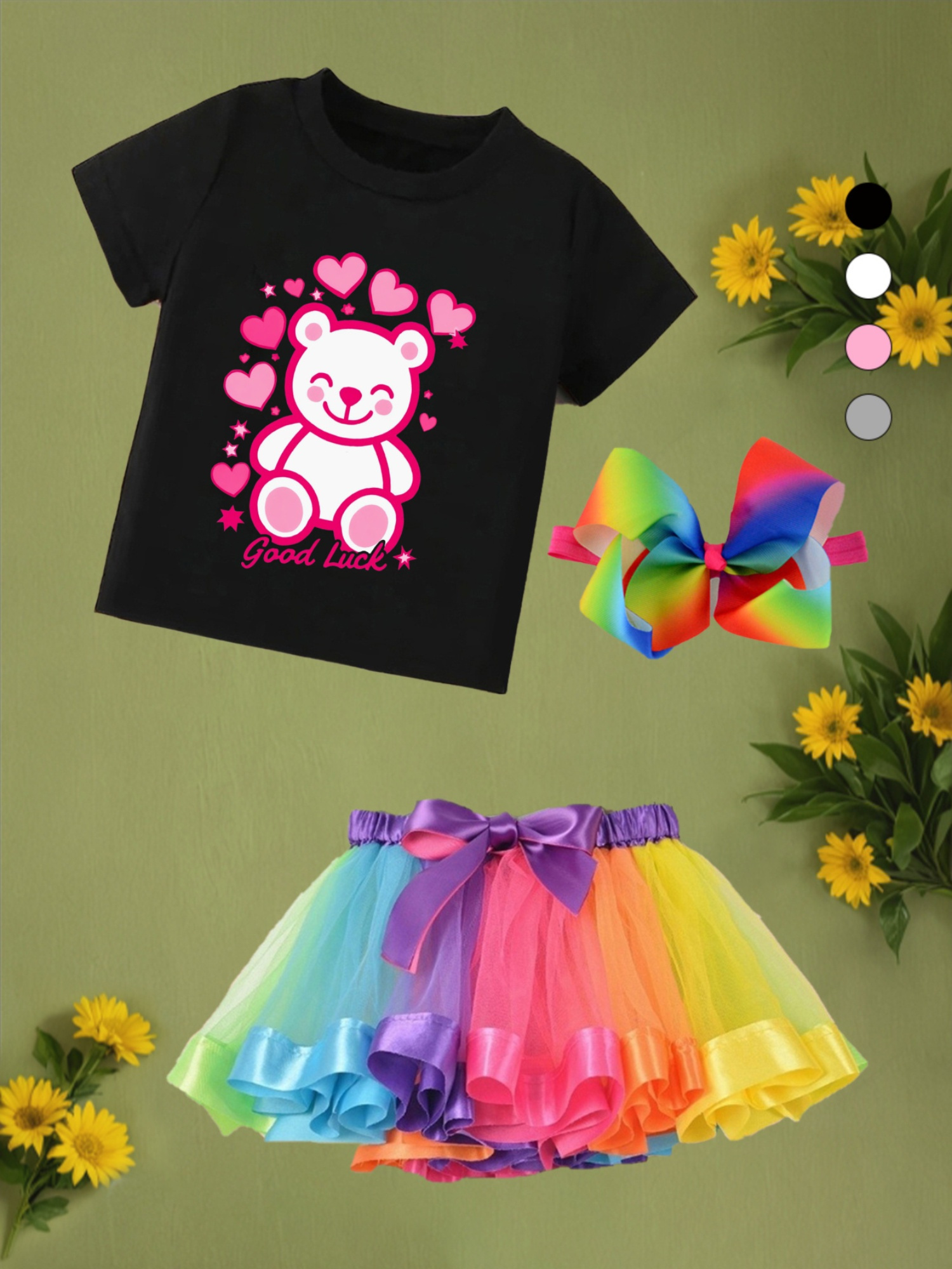 Amazon.com: Girl Tutu Skirt 3-Layered Tulle Skirts for