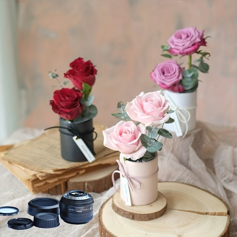 a set paper flower bouquet packaging boxes designed mini Temu