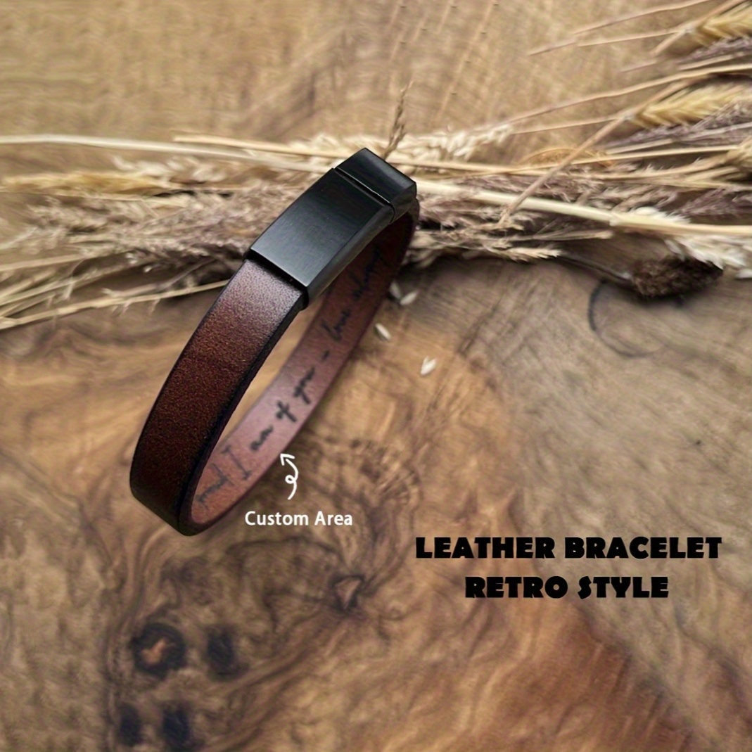 Personalized Hidden Message Bracelet for Men, Unique Gift