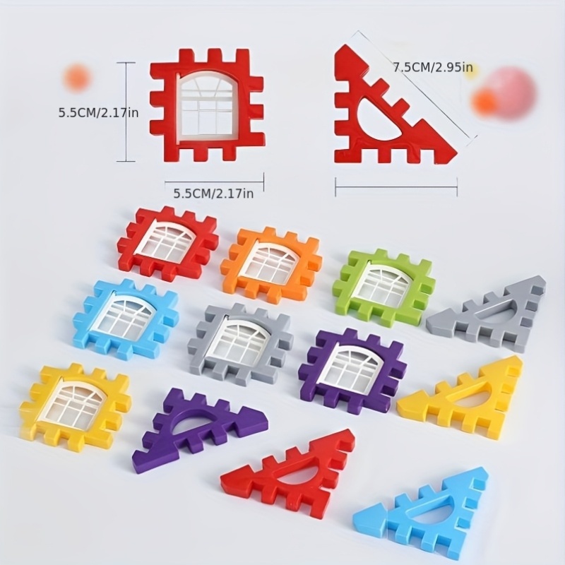 Creative Cube Basic Assembly Blocks, Large Building Blocks in Multiple Colors