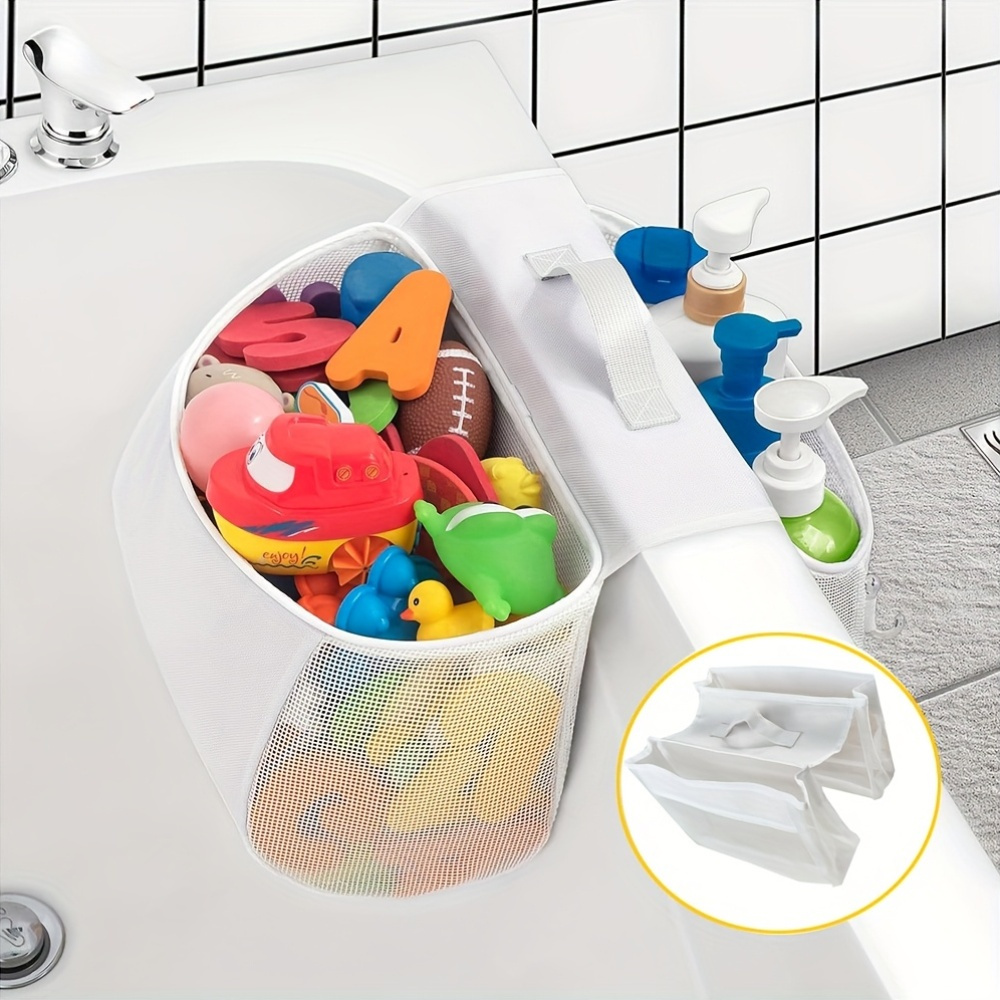 Toy Holder Bathtub Toy Storage Bathtub Splash Guard, Bathtub Shelf