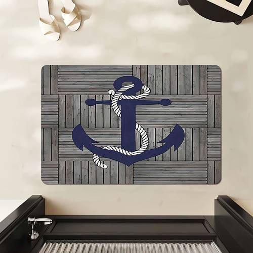 nautical welcome doormat non slip washable rubber rug for home farmhouse decor bedroom living room kitchen bathroom in multiple sizes