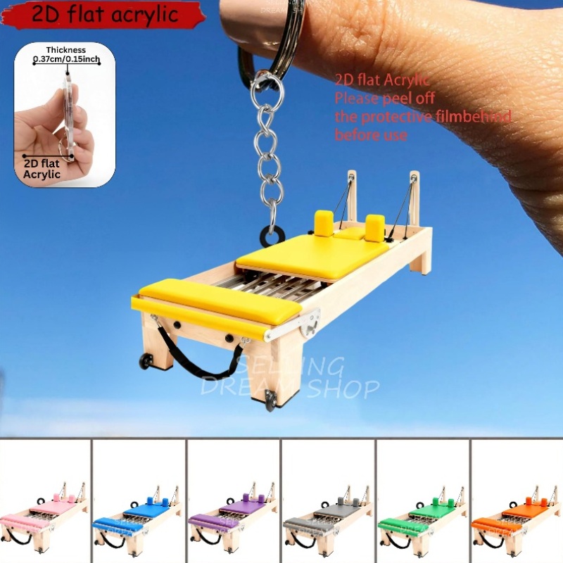 2d   1 3 4   pilates acrylic keychain pilates method   suitable for keys bag additions luggage tags and commemorative gifts for pilates instructors and enthusiasts 2d flat design