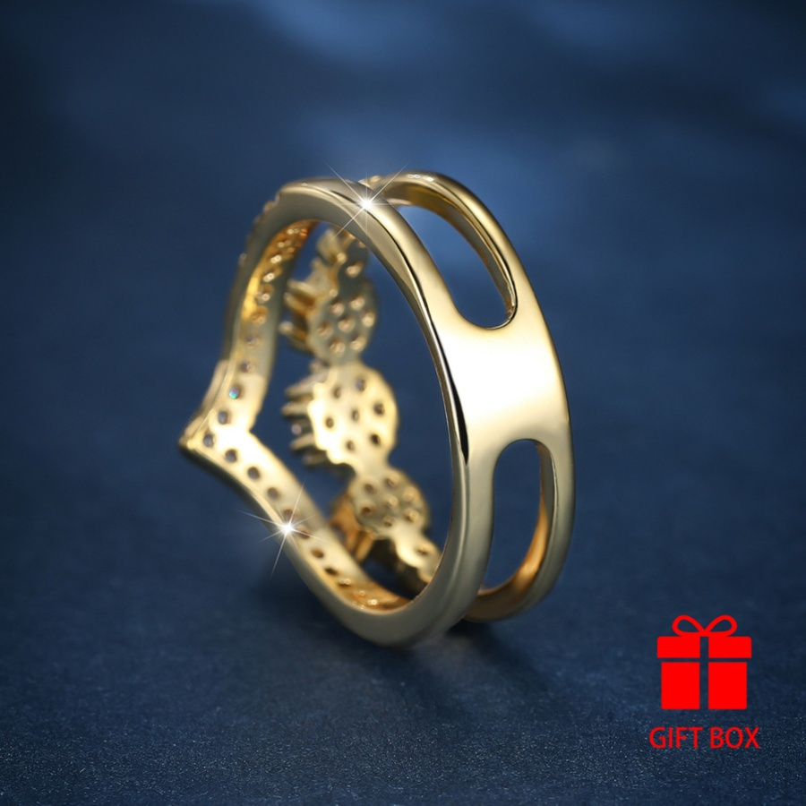 Copper Ring with Opal Zirconia Accessory for Women Daily and Gift Occasions