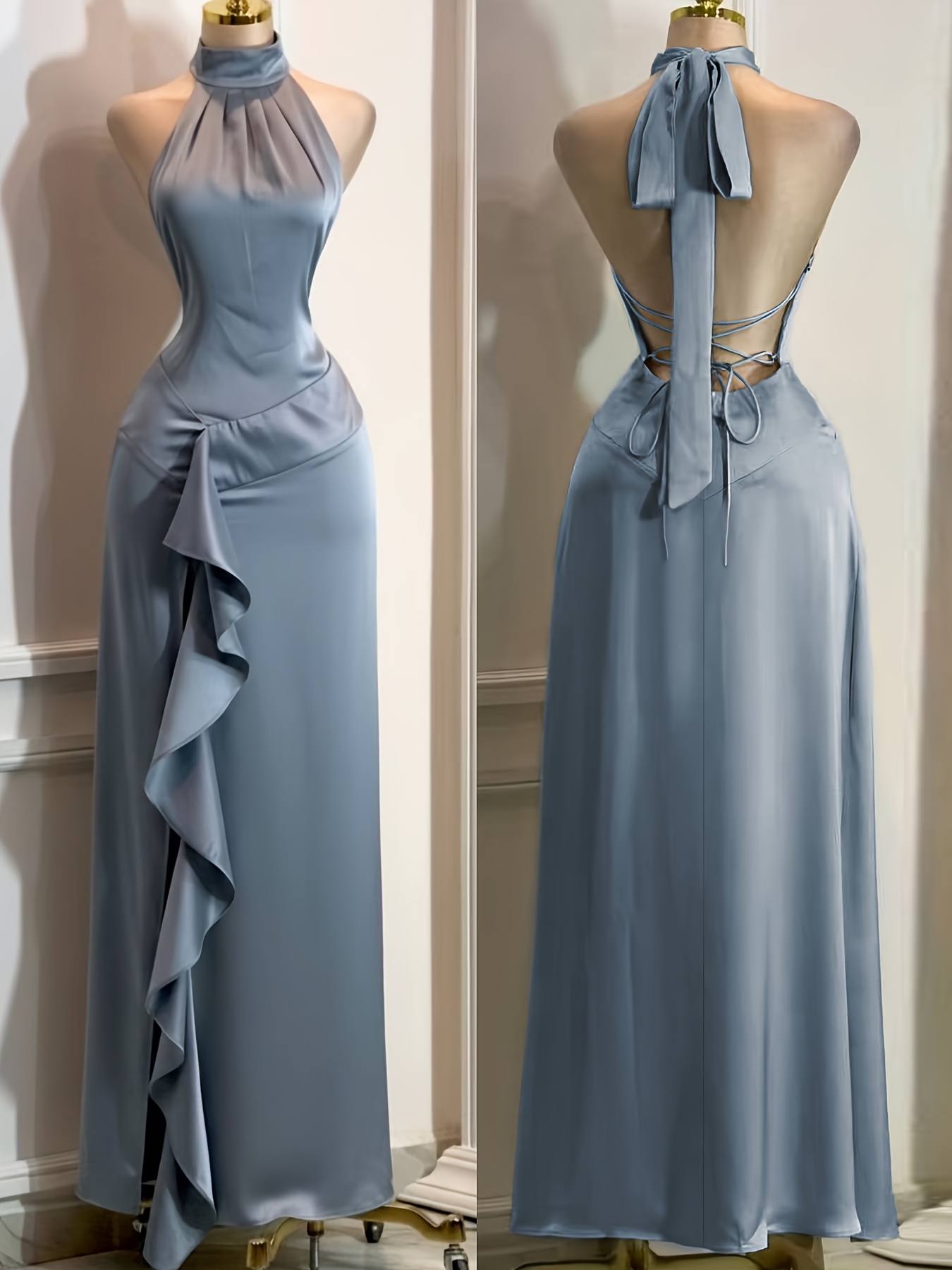 dresses light blue sold on Temu United States