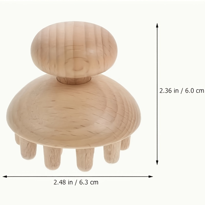 Un Masajeador de Hongos de Madera, una Herramienta de Masaje Manual de Madera con Control Bidireccional, Hecho de Madera, Adecuado para Músculos en Áreas como la Espalda, Muslos y Pantorrillas, Diseñado para Uso Doméstico