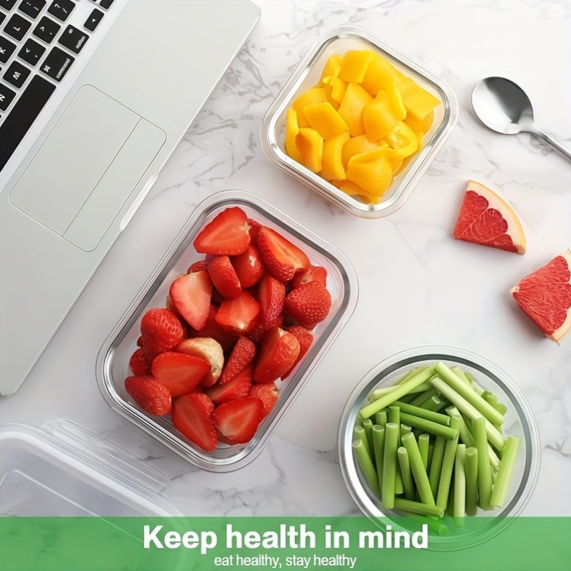 24 boîtes de conservation des aliments, ensemble de boîtes à lunch étanches pour le rangement de la cuisine, directement en provenance du entrepôt local, comprenant 12 récipients en verre + 12 couvercles, hermétiques et adaptés au congélateur, boîte à lunch en verre, convient pour l'organisation des armoires et de la cuisine