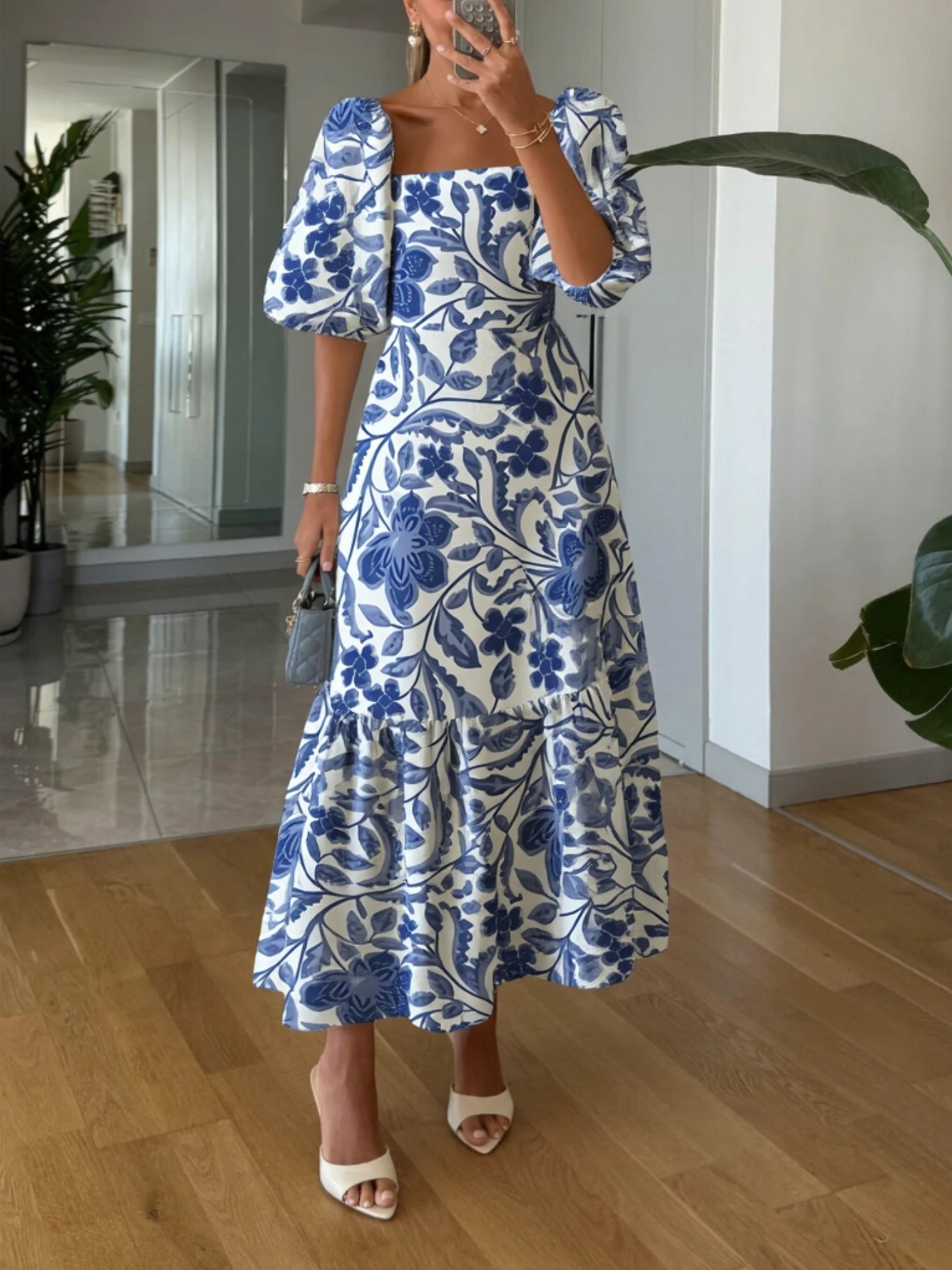 athena blue dress Athena Chiffon Dress main image 1