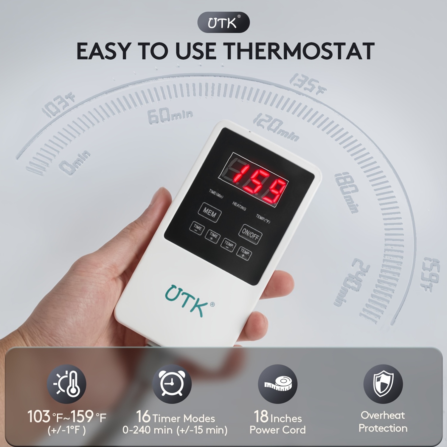 utk grade hot compress pad, multi-level precise temperature control, automatic timed  ,   temperature heating, suitable for office, home and use, a gift for family  ,  , therapeutic heat application, heated pad, ultrathermic pad, grade design, precise temperature system, safe low voltage build, durable heating elements, office workers, home patients, heat pad, heating pad for neck and shoulders and back, neck and shoulder heating pad, Product details 6