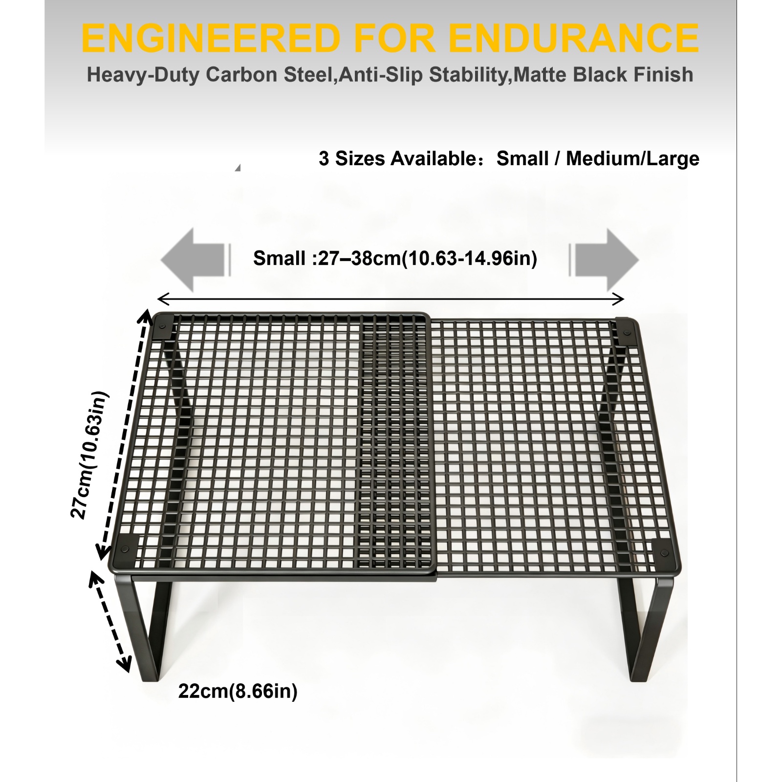 TEMU 3 Models And Sizes From, Stackable Telescopic Storage Rack, Vertical Space Storage Rack, -bearing Layered Metal Shelf, Expansion Range Up To
