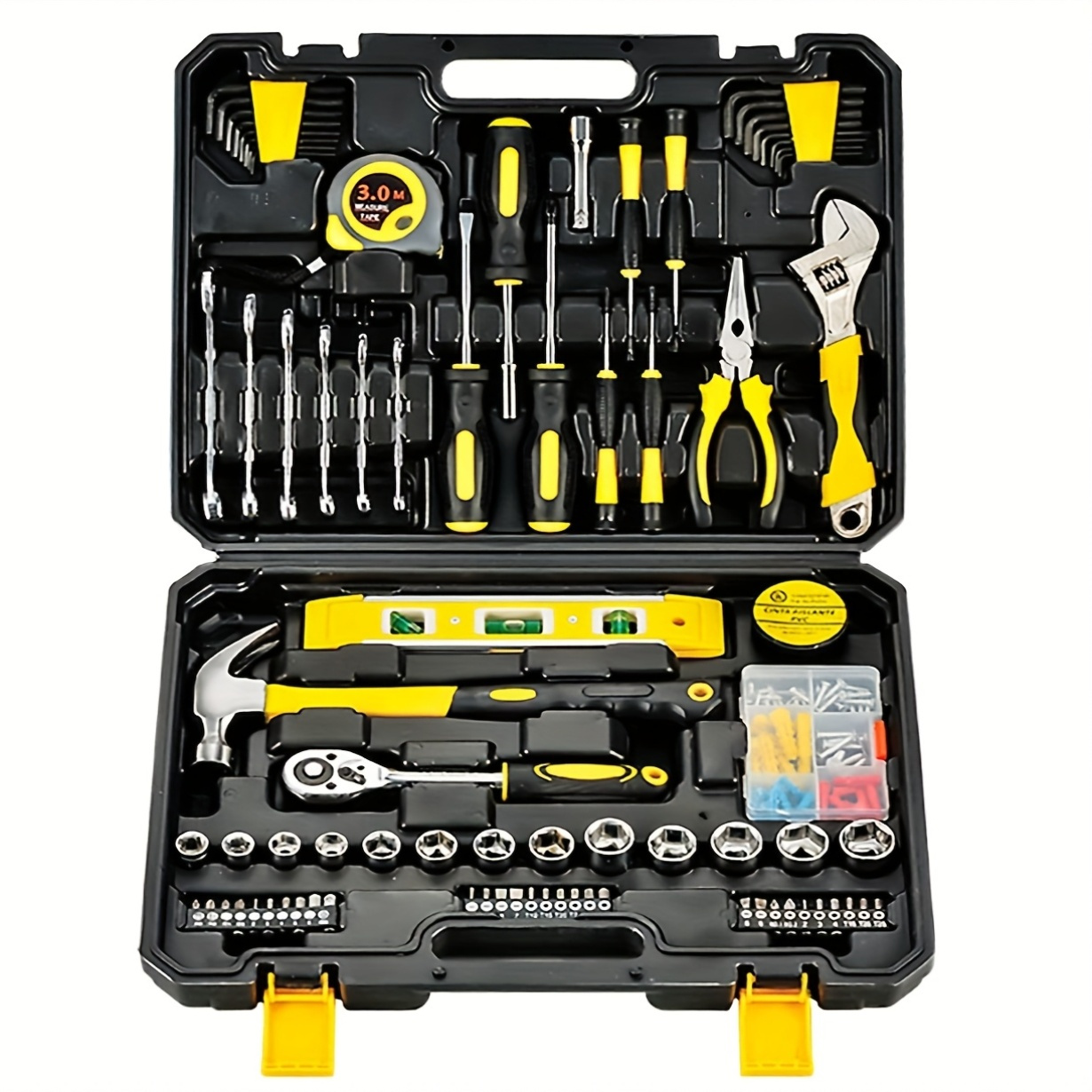 108 138 158pcs set complete manual tool set for home and car repair car repair kit toolbox     kit hand repair tool set for   vehicle workshop maintemance gift for men without battery