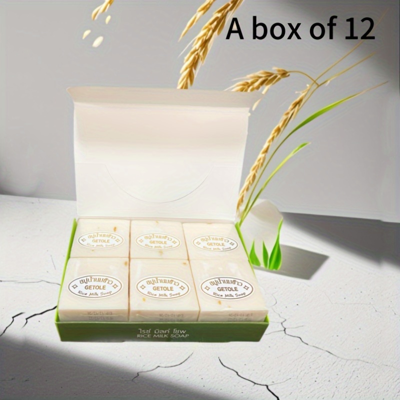 12pcs Handmade Rice Soap for Gentle Cleansing