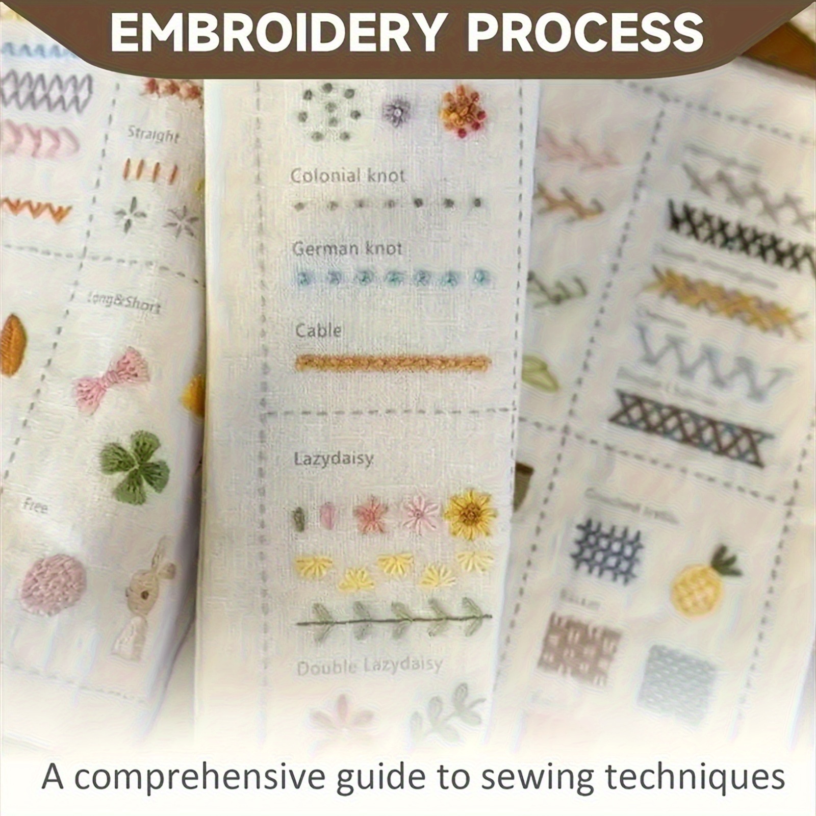 DIY Stitch Book,Embroidery Sewing Book,Embroidery Stitch Book For Beginner Adult | BIG W