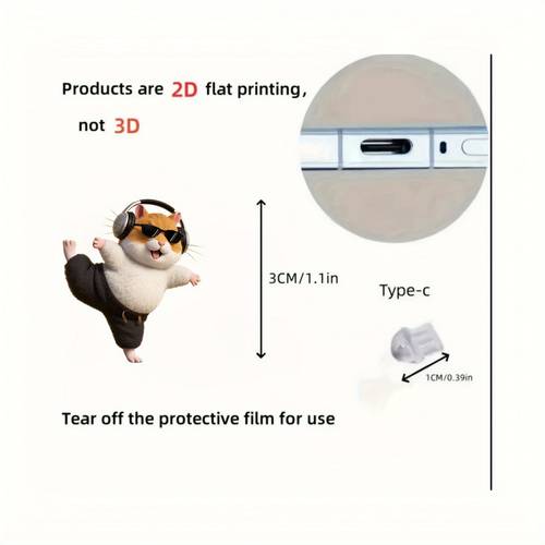 tampão de de rato 2d , adequado para proteger as portas de carregamento de dispositivos iphone -c