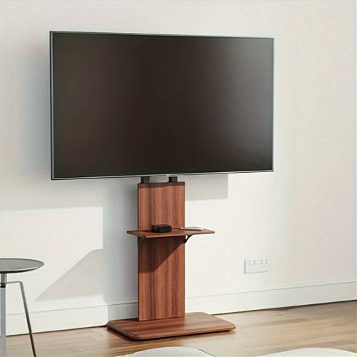 floor tv stand wood universal tv mount for 32 65 inch lcd height adjustable and cable management max vesa 600x400mm