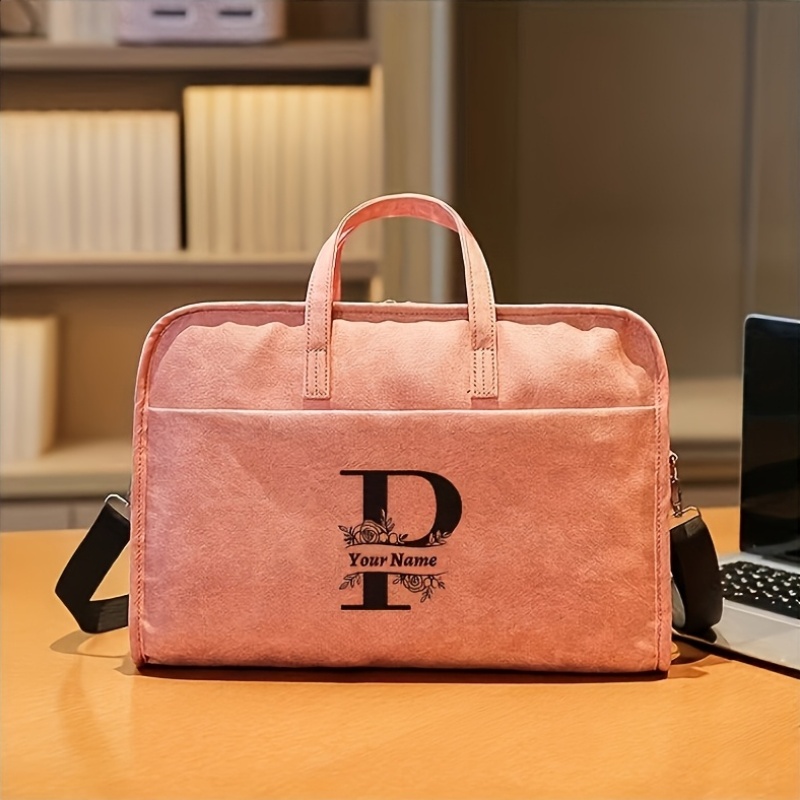 Personalized 15.6-Inch PU Notebook Bag