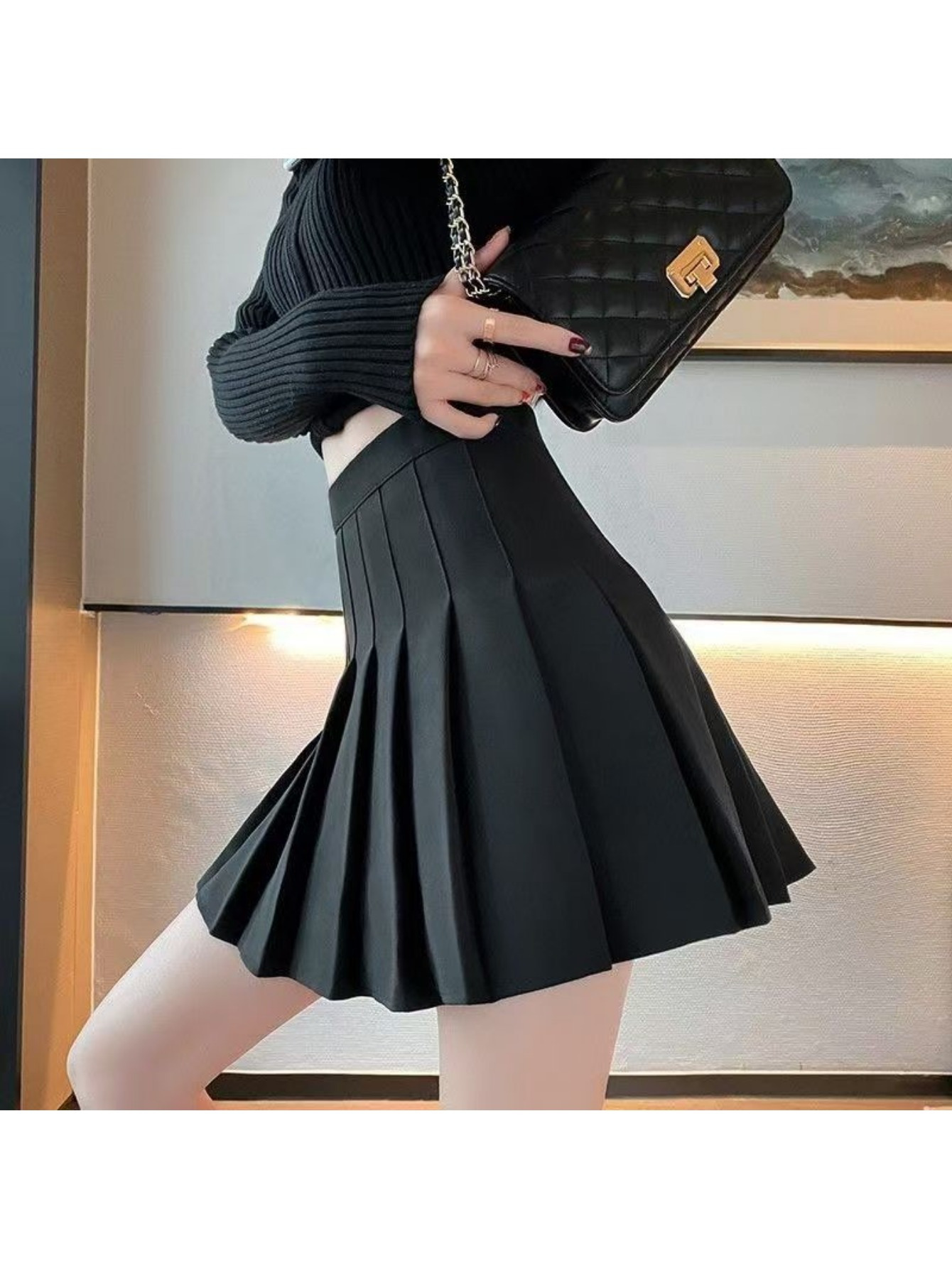 women's preppy pleated skirt jk uniform style high waisted Temu