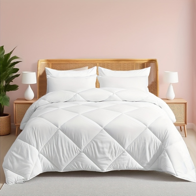 TEMU Tog Of 4.5, 10.5, 13.5, And 15 For An Diamond-patterned Duvet Quilt Made From Breathable, Lightweight Polyester, Providing And For Home Or Hotel