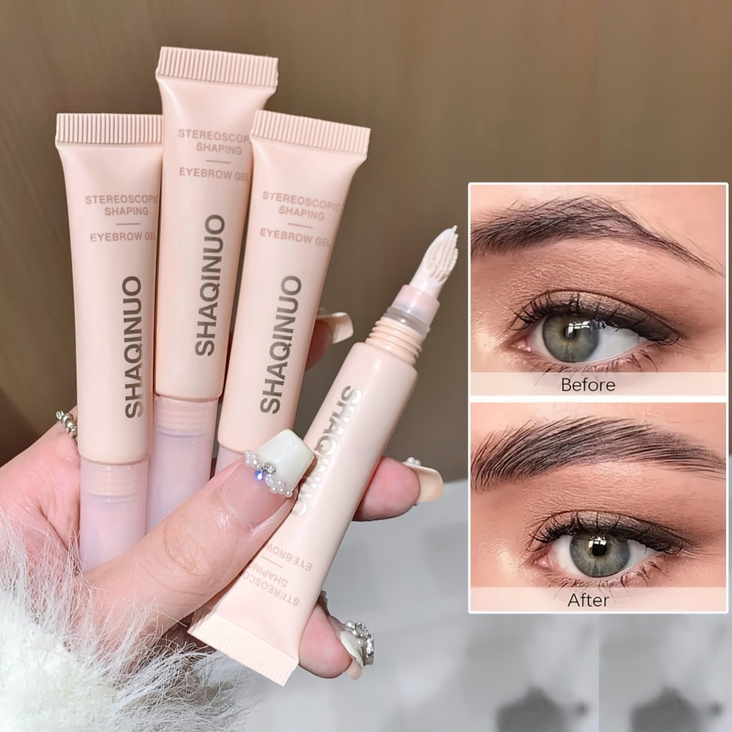 stereoscopic styling eyebrow gel   eyebrows 3d shaping cream wild eyebrow makeup gel styling soap long lasting waterproof and sweat proof eye cosmetics