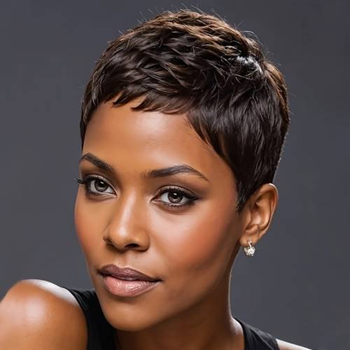 synthetic short wigs for women short cut style in colors for women burgundy brown short hair wigs with bangs parties and music festivals