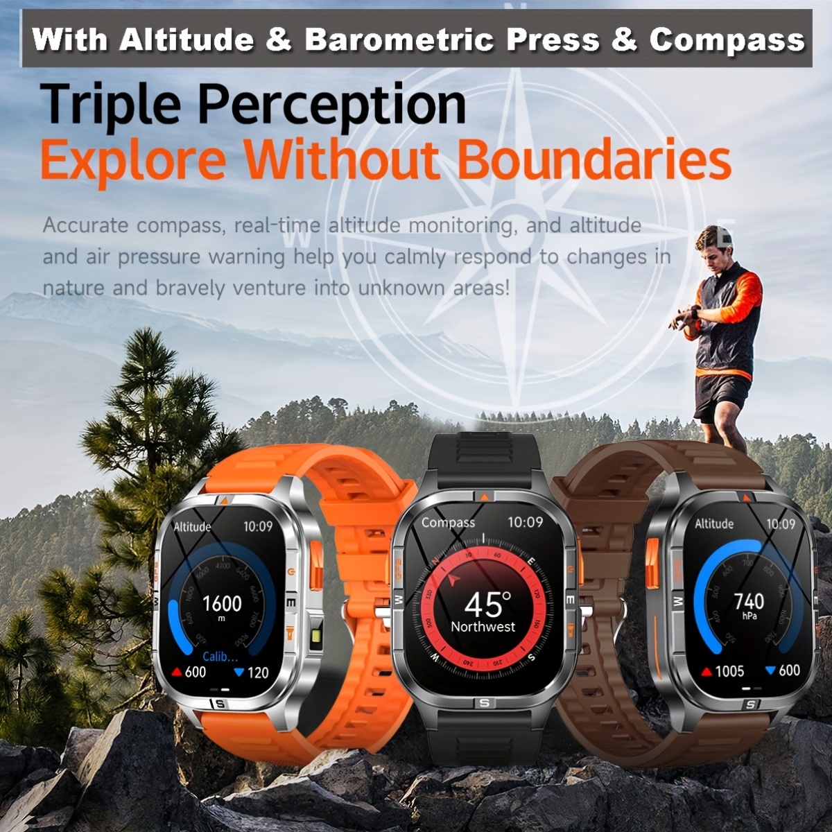 New GPS Smart Watch with 2.01-Inch TFT Display & High-Precision GPS
