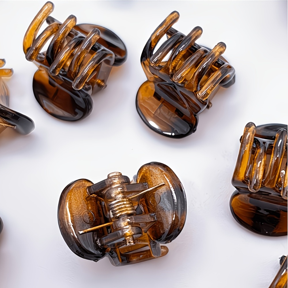 40pcs Amber Mini Hair Clips with Strong Grip