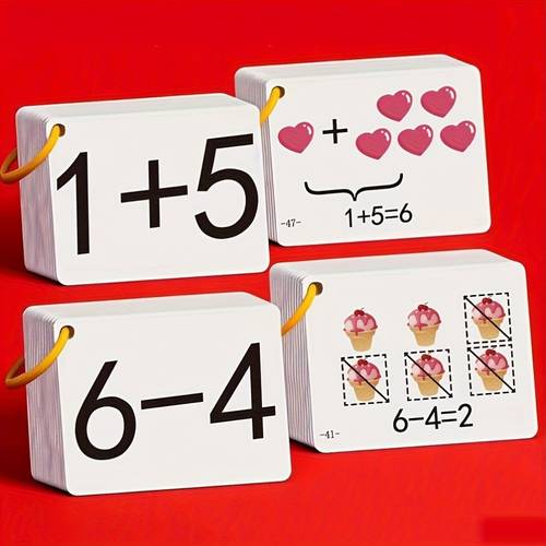 set of 132 cards for addition and subtraction 0 10 designed to enhance young skills cards help mathematical thinking and concentration making them suitable for school supplies festive gifts
