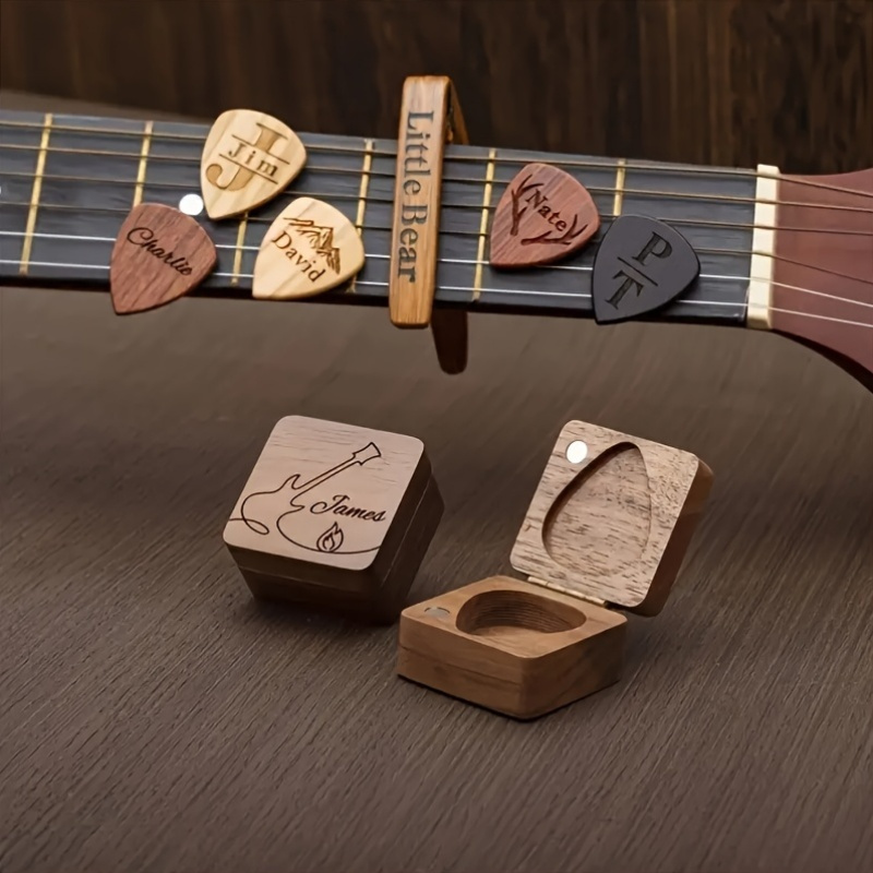 Custom Engraved Wooden Guitar Picks Personalized with Names Music  Lovers, Boyfriend *'S Day, Thanksgiving Gifts, M