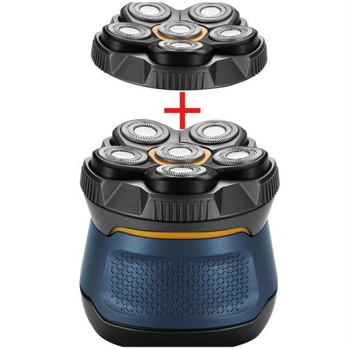 6d floating bald head shaver spare 2 in 1 mens electric shaver for baldness cordless electric hair clipper set with usb charging ipx7 1400mah large capacity battery ideal gift for mens grooming tools