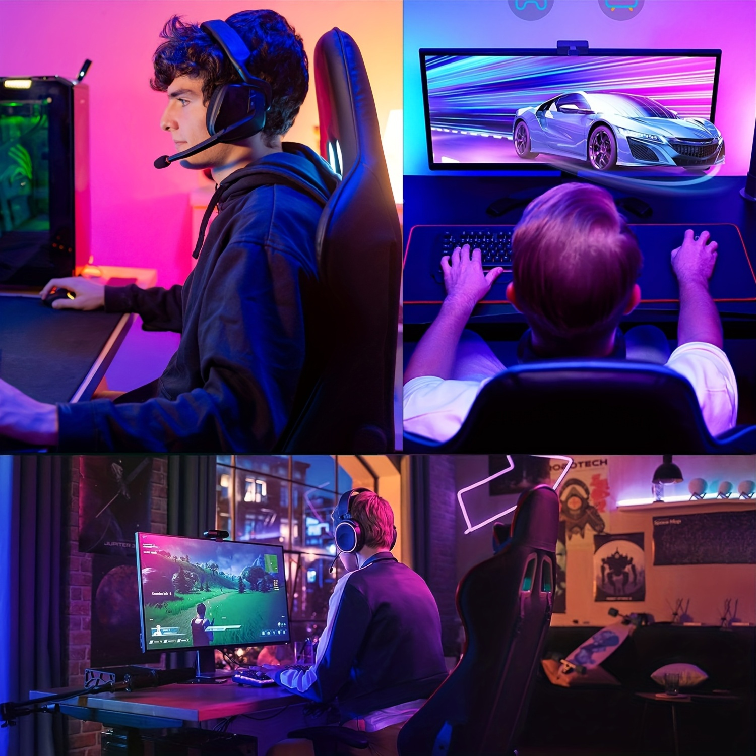 In hoogte verstelbare gamingstoel