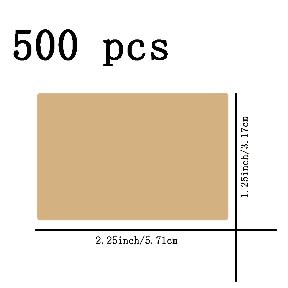 Image of 2.25 X 1.25 Inches Brown Thermal Sticker Labels For Thermal Label Printer, Self-adhesive Address Shipping Direct Thermal Labels, Roll Sticker Labels -500 Labels/1 Roll