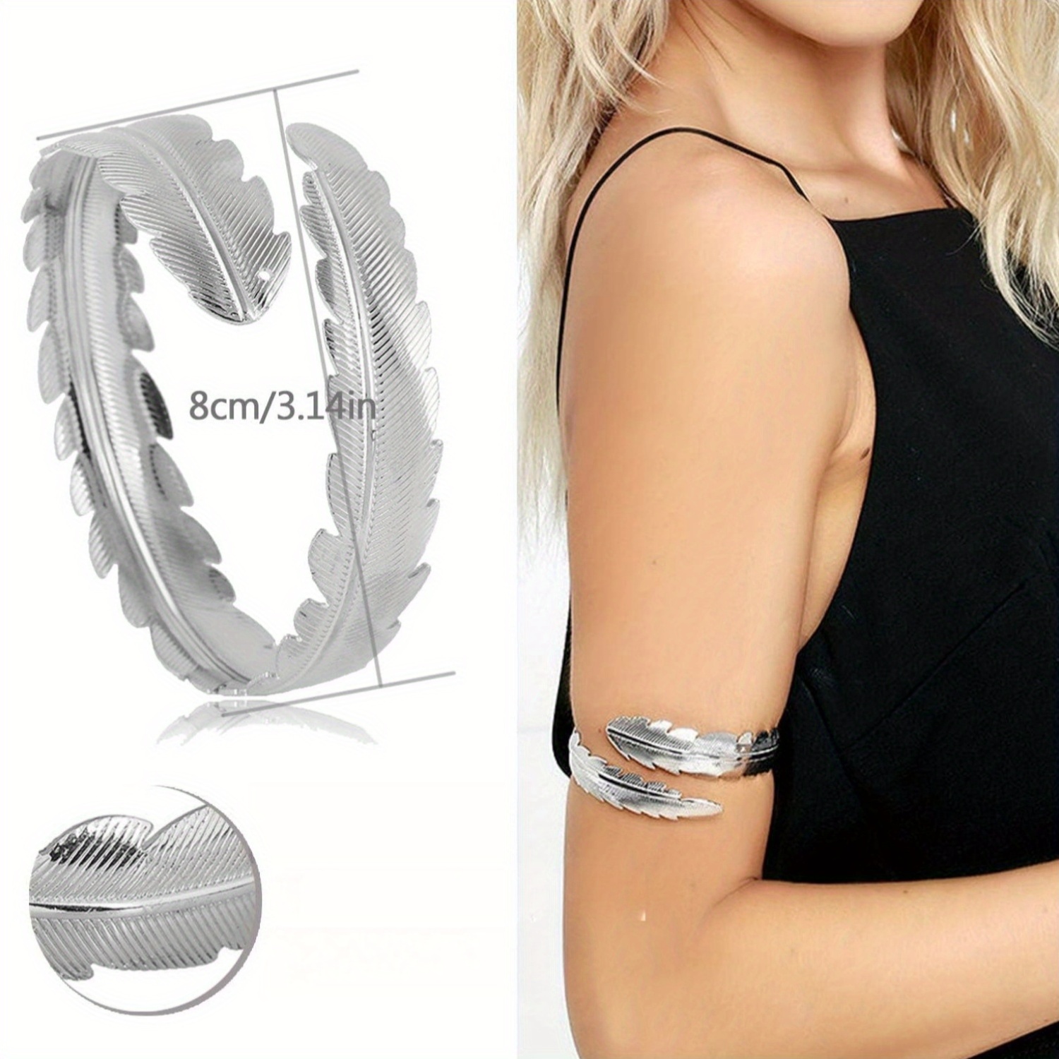 Cuff Bracelets For Women Upper Arm Band Gold Armlet Silver
