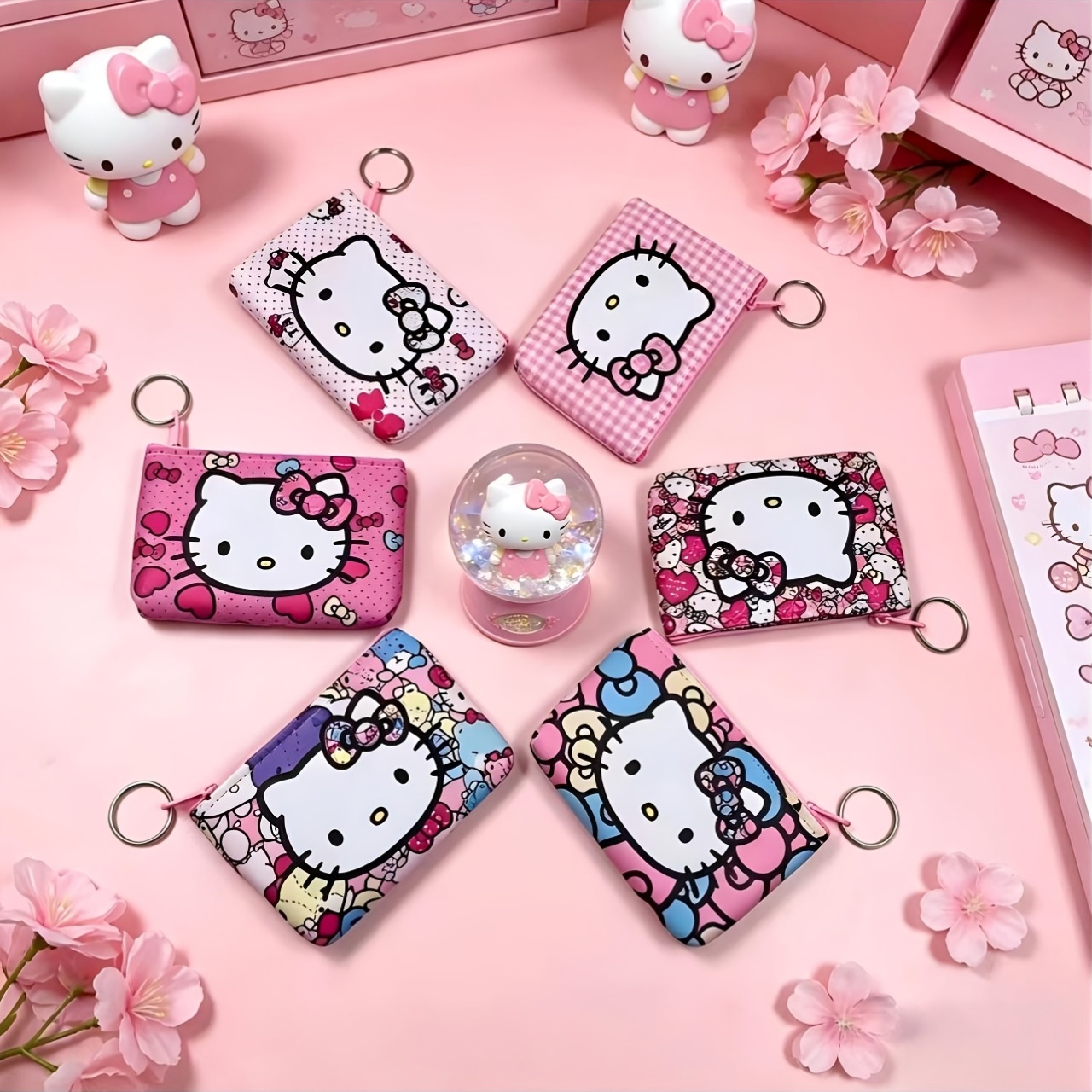   kawaii ladies coin purse   zipper bag solid color hand held bag small storage bag with animal   makeup bag   in pink purple and multiple colors compact and practical suitable for school and daily use