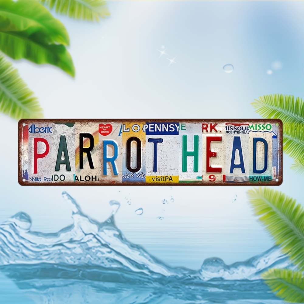 TEMU A Single Vintage Aluminum Sign Featuring A '' Design, 16x4 Inches, With A Vibrant And Weathered . This Uv-printed Metal Wall Art Is Perfect For