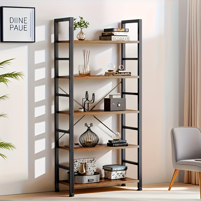 TEMU [heavy Duty Storage Shelving] Heavy Duty 5-tier Metal Storage Shelving Unit | Freestanding Rack, Home Shelf Organizer For Bedroom Room, Standing Shelf, Standing Shelf