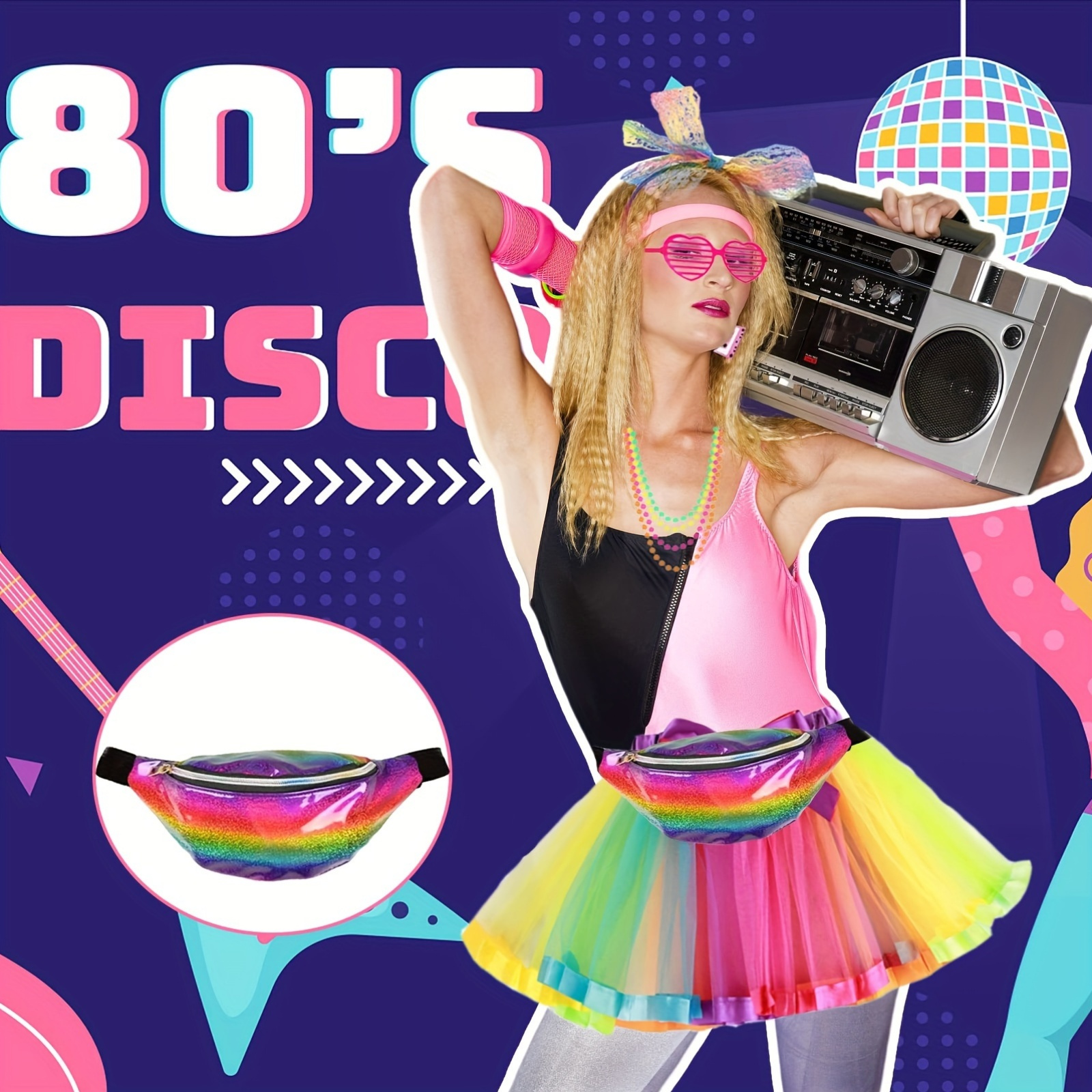 80s women s costume accessories set polyester tutu skirt Temu