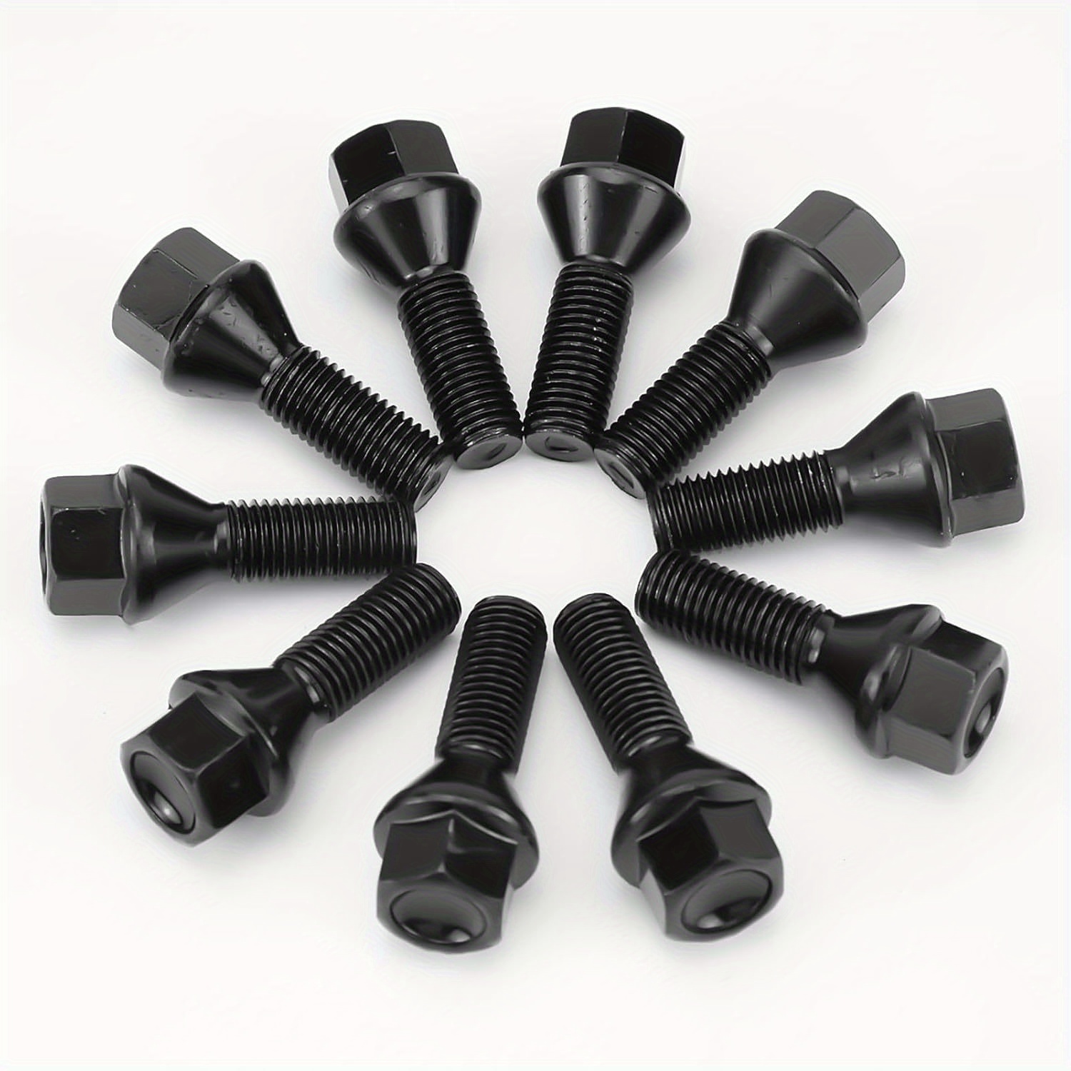 TEMU 20pcss Wheel Lug Bolt M12Ã1.5 Black Compatible With For 1 3 5 X | Compatible With Mini E46 325 E90 E39 E60 E53, 20pcs