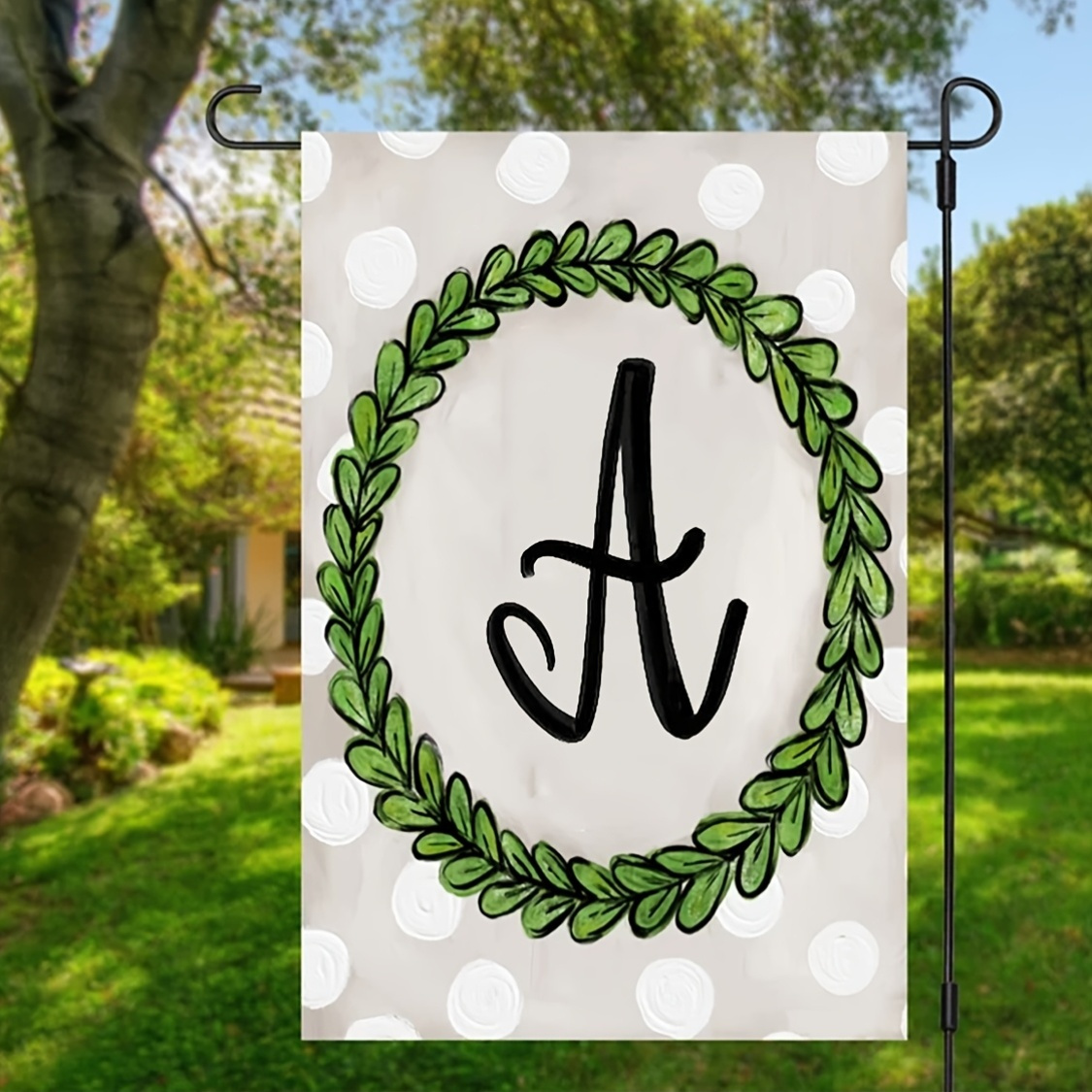 Gartenflagge Mit Monogramm Buchstabe M – 30,5x45,7 Cm, Doppelseitig, Wetterfest