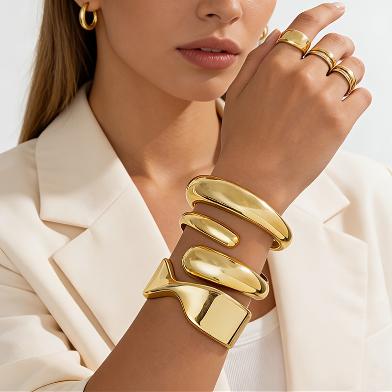 3pc Elegant Cross-Arm Bracelets Set