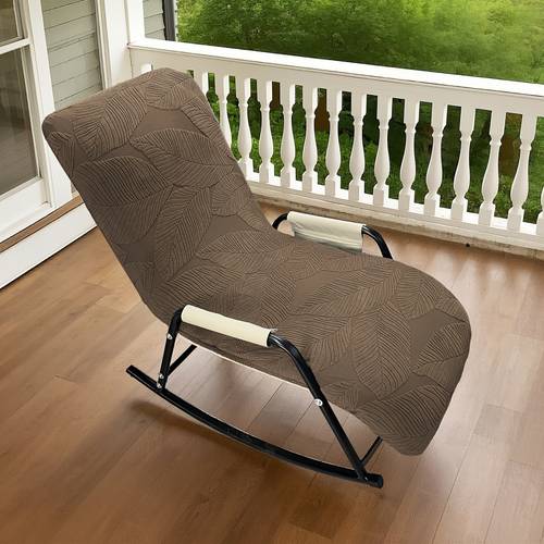 1pc leaf jacquard outdoor rocking chair recliner cover