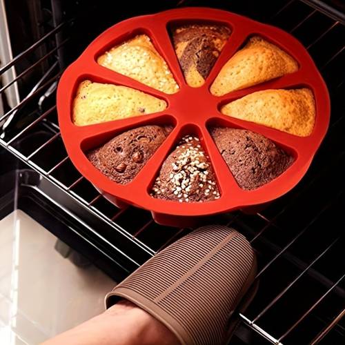 8pcs orange shaped scone silicone cake mold pizza pan non mold baking tool suitable for cakes breads toasts etc suitable for restaurants food trucks bakeries