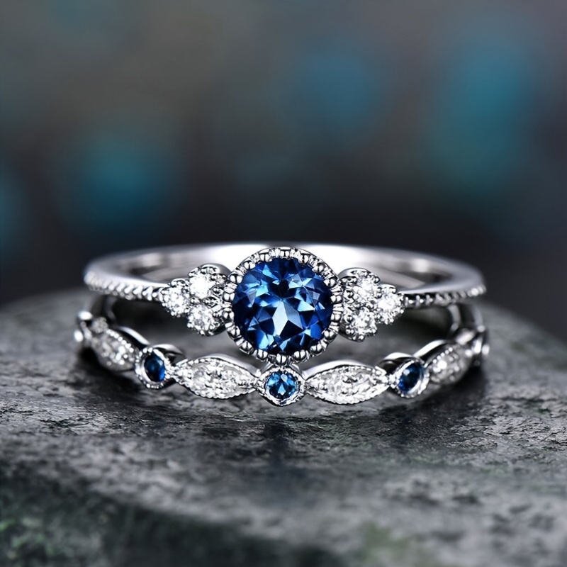 2pc Set of Artificial Crystal Rings — Versatile Gift for Women