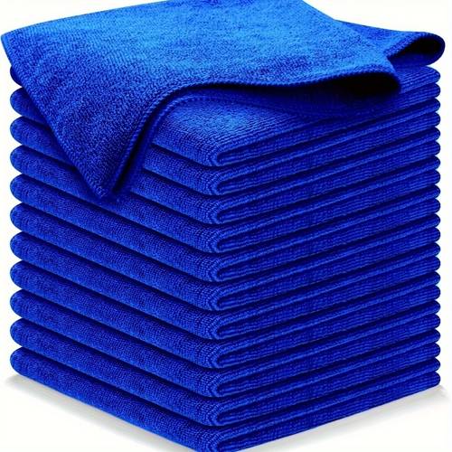 12pcs Microfiber Cleaning Cloths - Super Absorbent, Fleece-Free Dust & Dry Towels for Car, Home, Kitchen - 30.48x30.48 cm, , Ideal for Vehicle Exterior Care, Vehicle Detailing Cloths | Towels | Microfiber Cloths, Car Wash Towels