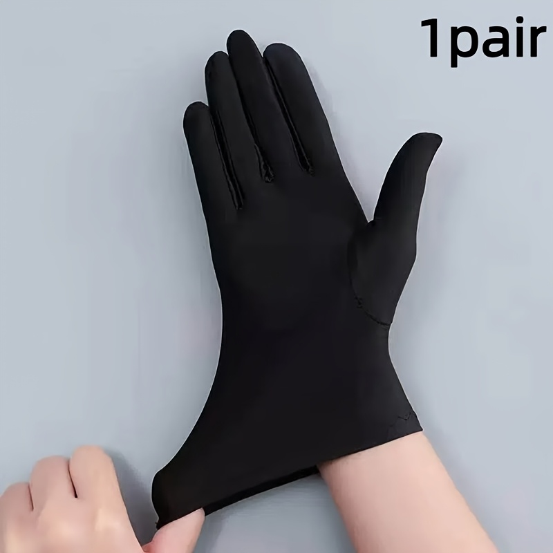 E-shop 1 Paar dünne Damenhandschuhe, Spandex mit hoher Elastizität für Frühling und Herbst, Etikette, Tanz für Damen und Herren, Fahrhandschuhe