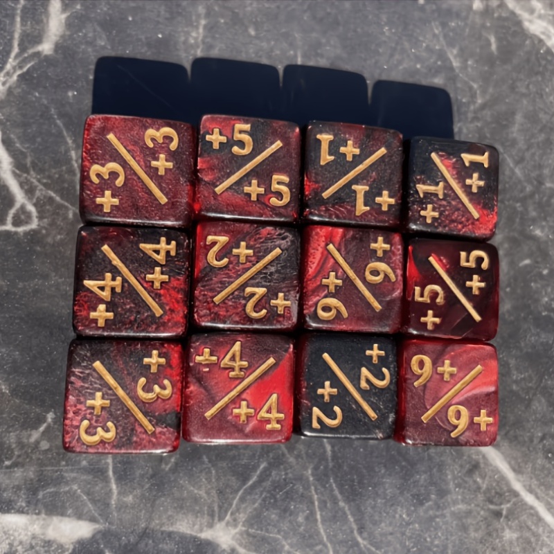 5 or 10 Dice Set with Counting Tokens for Games