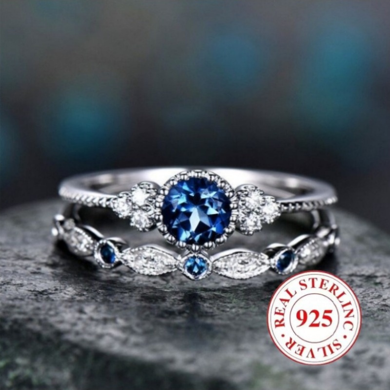 925 Silver Women's Rings CZ Stackable Daily & Wedding Valentine's Gift