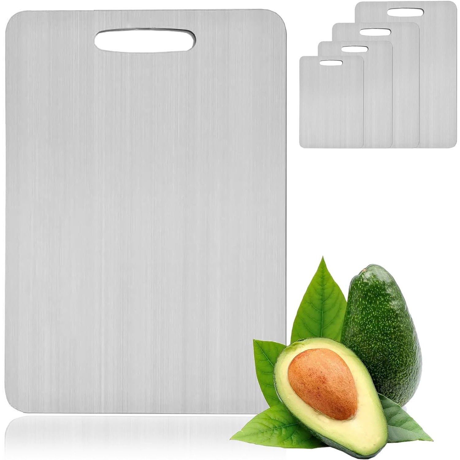 popular   2024 premium double sided titanium cutting board food grade stainless steel rust resistant   for meat fruits vegetables dishwasher safe   sizes meat cutting board sleek cutting board easy   details 1